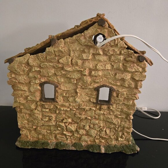 Traditions Lighted Nativity Crèche | 14.5” Christmas Stable | Rustic Holiday - Picture 3 of 10